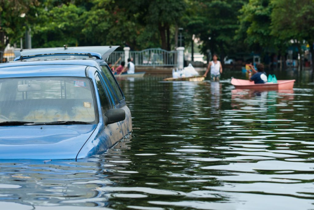 Flooded streets and cars - why flood insurance is so important